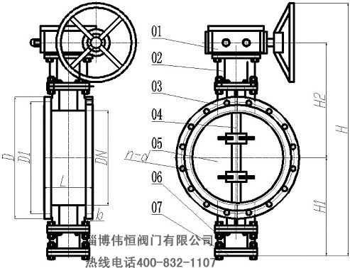 熱臟煤氣專(zhuān)用蝶閥外形尺寸